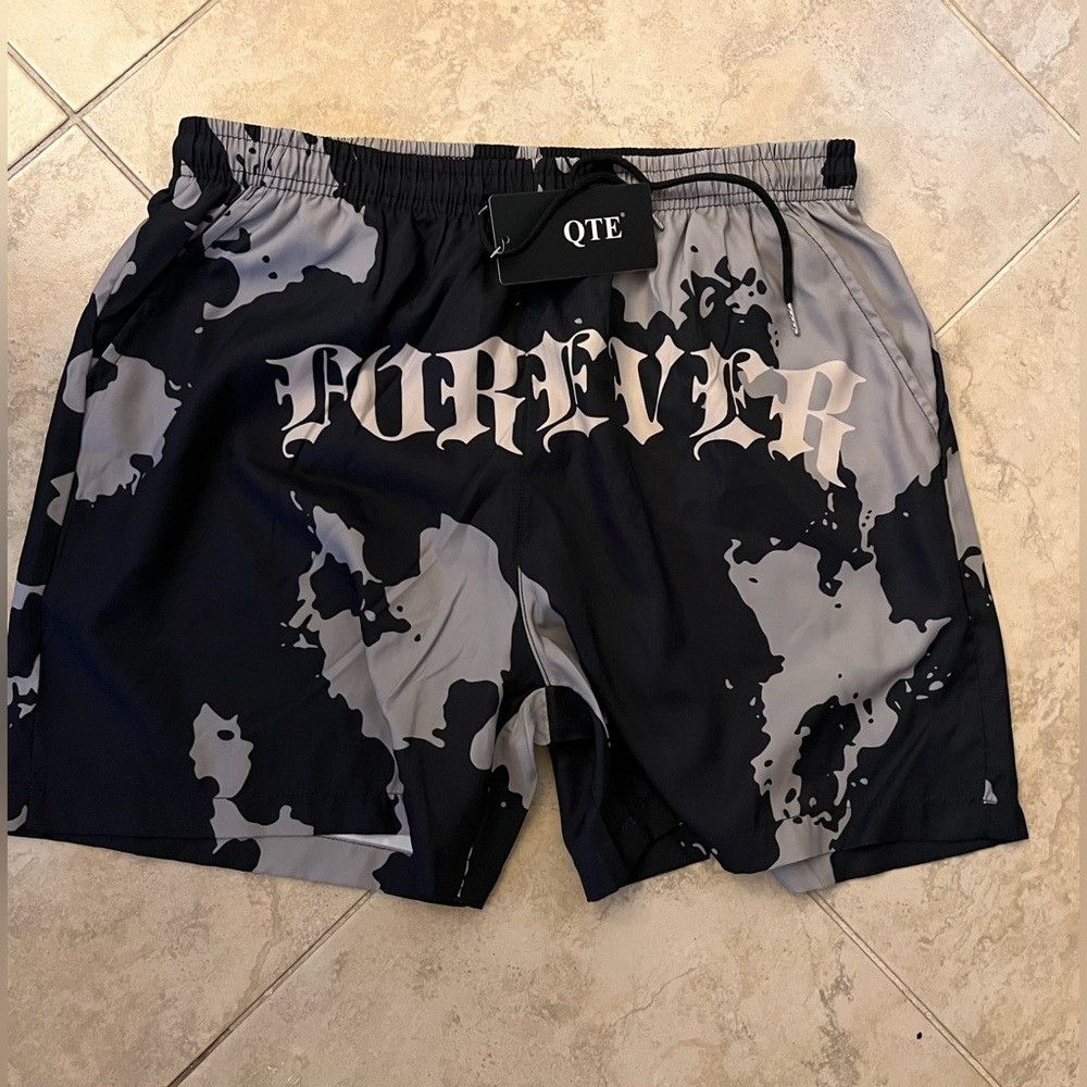 Black and Gray Women's Shorts